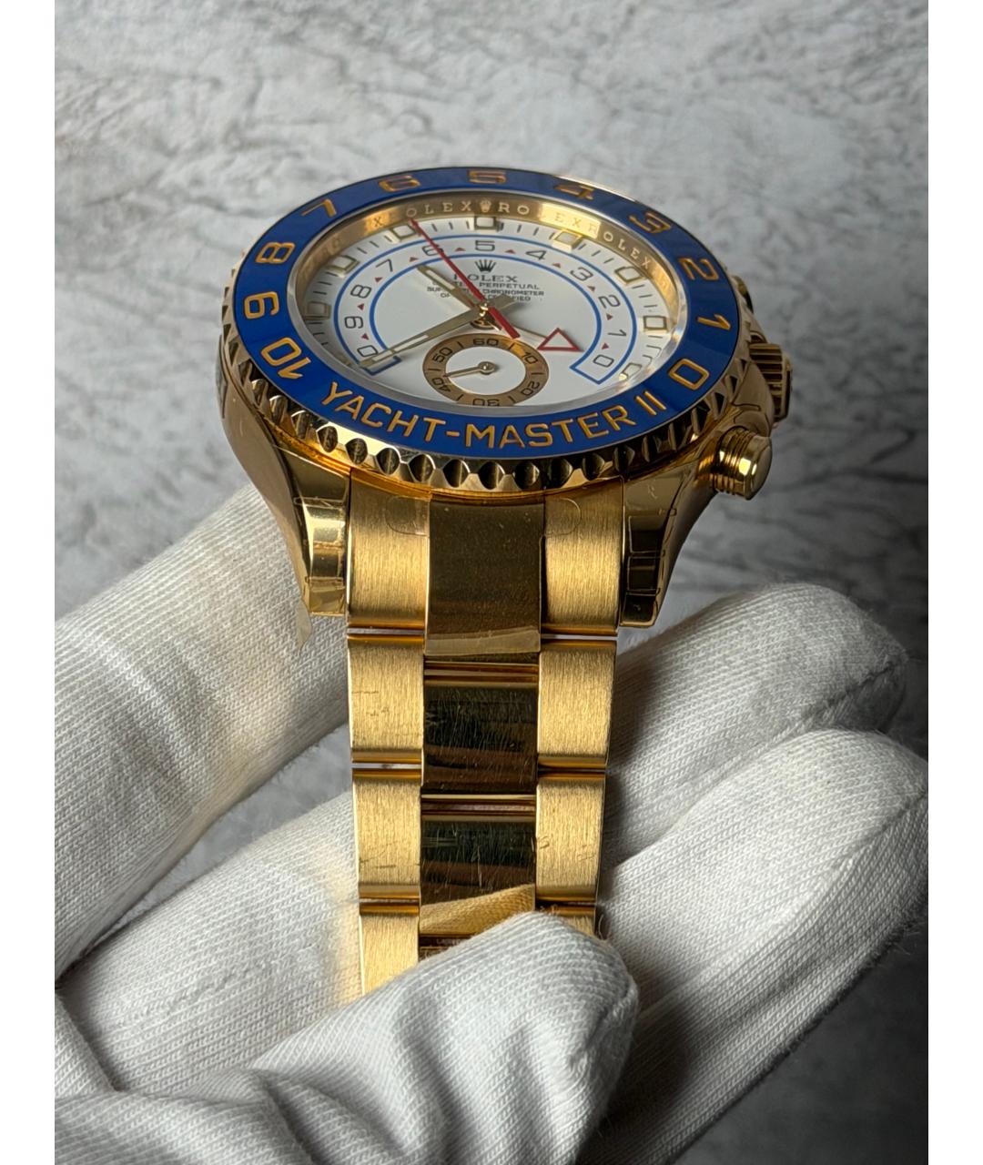 ROLEX Белые часы из желтого золота, фото 5