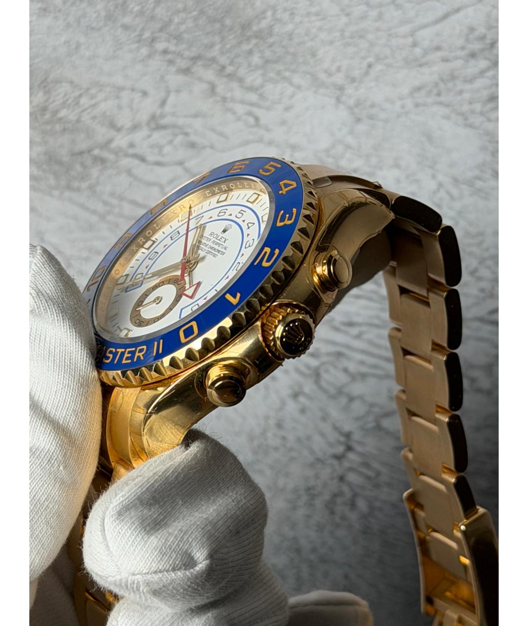 ROLEX Белые часы из желтого золота, фото 3