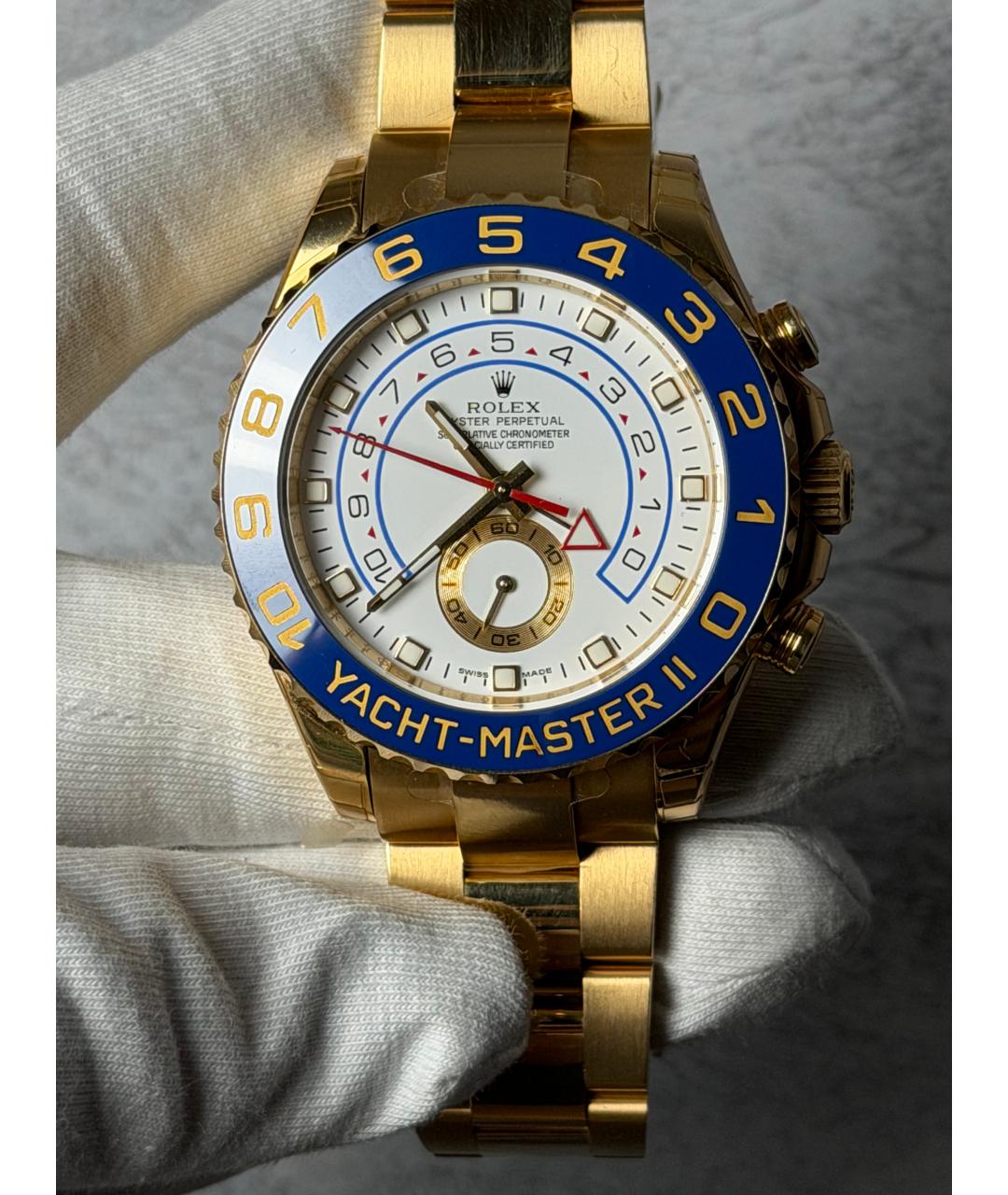 ROLEX Белые часы из желтого золота, фото 2