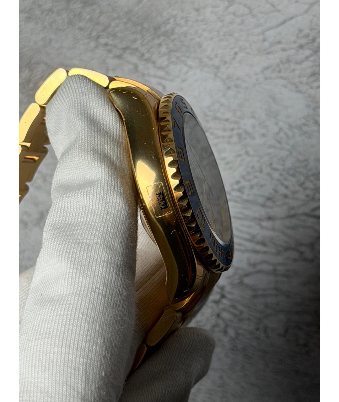 ROLEX Белые часы из желтого золота, фото 4