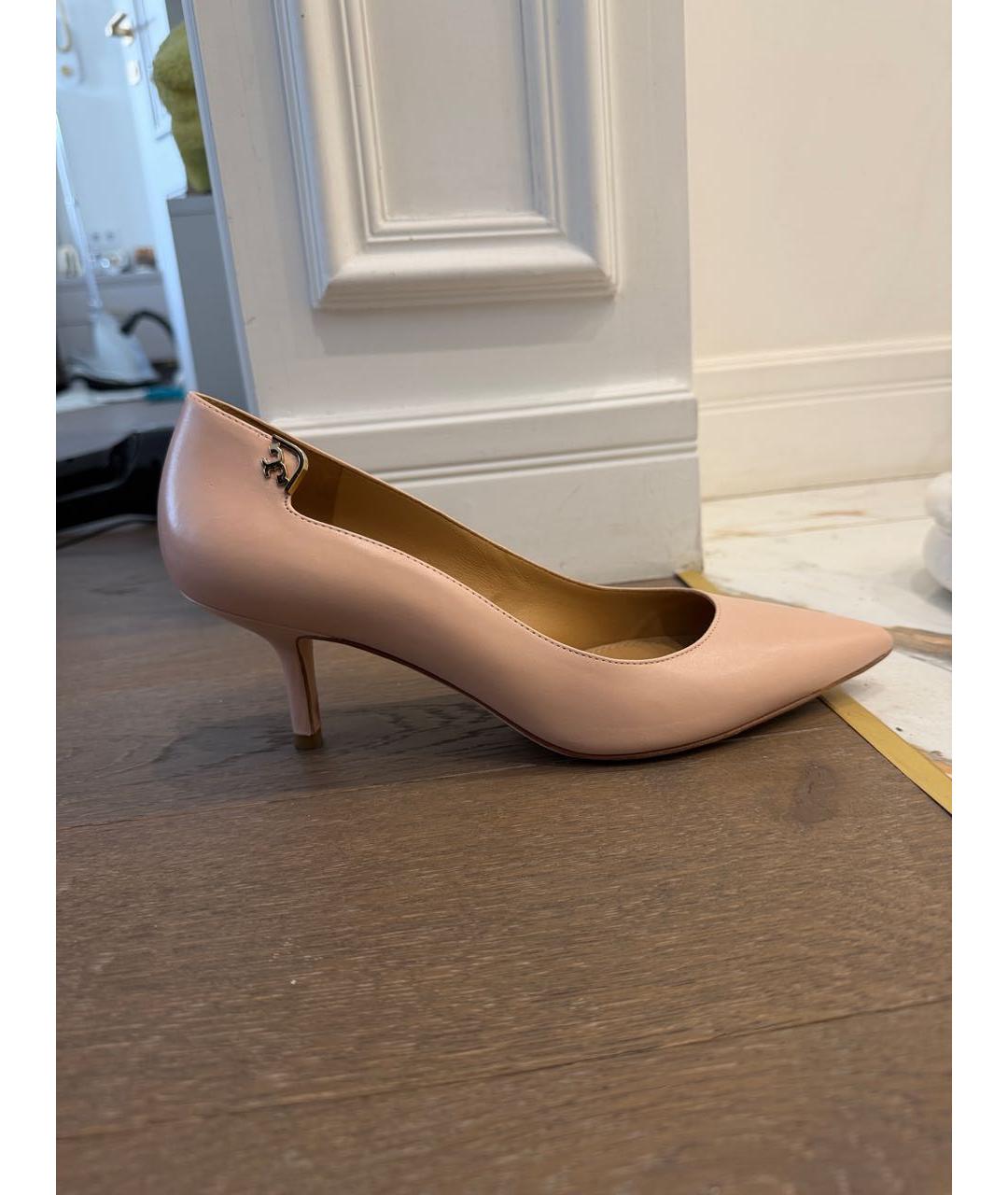TORY BURCH Розовые кожаные туфли, фото 9
