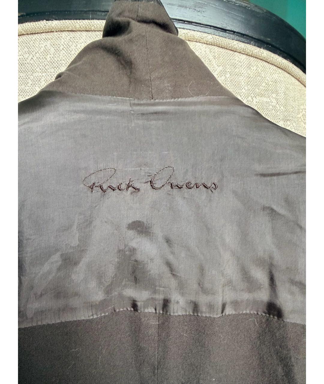 RICK OWENS Черная кожаная куртка, фото 3