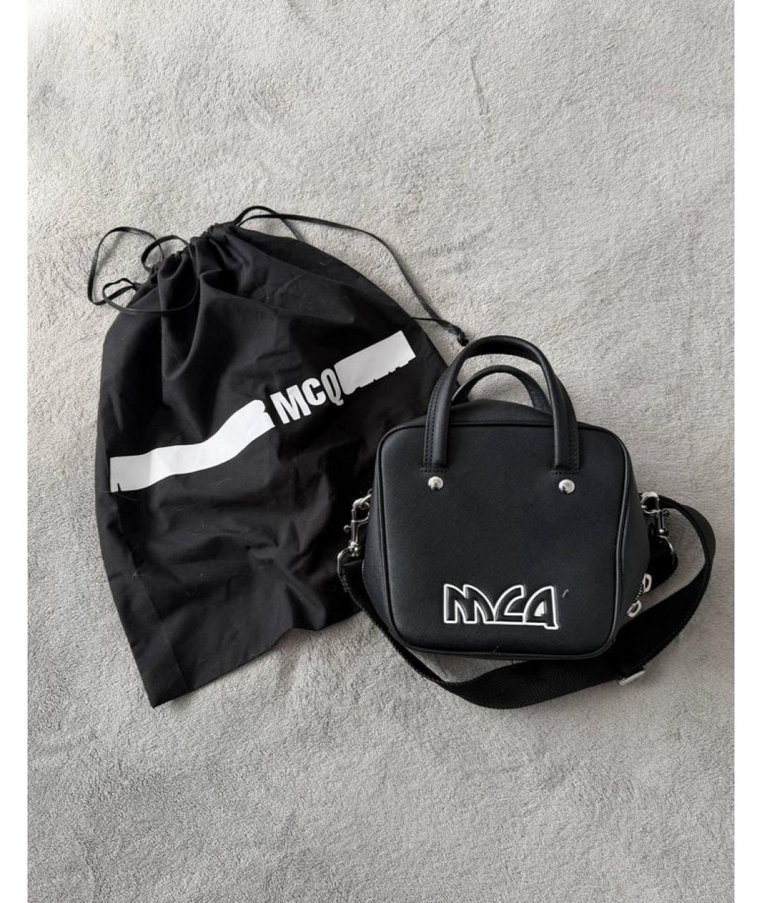 MCQ ALEXANDER MCQUEEN Черная сумка через плечо из искусственной кожи, фото 2