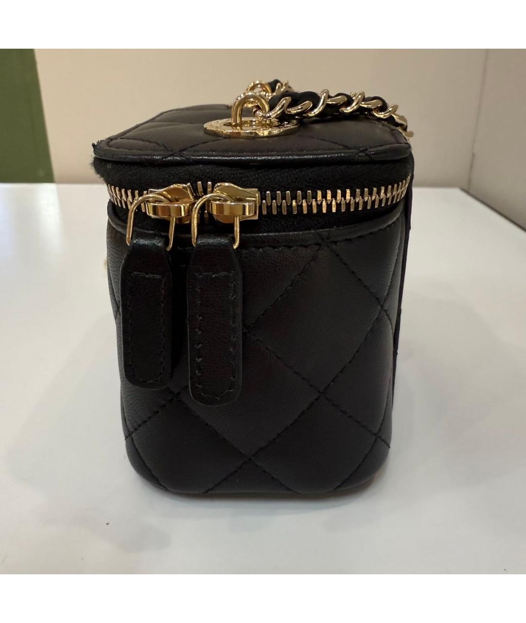 CHANEL Черная кожаная сумка через плечо, фото 4