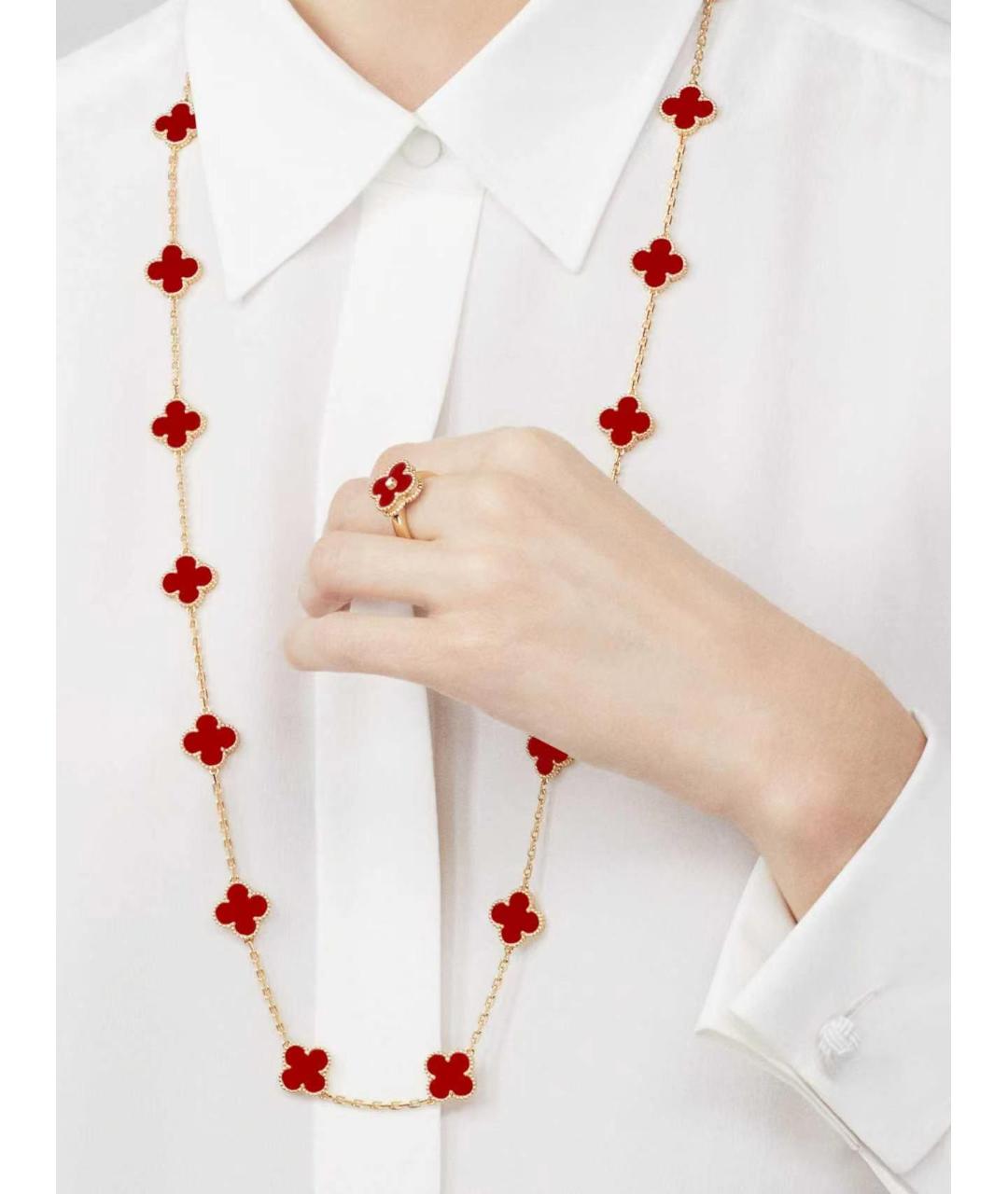 VAN CLEEF & ARPELS Красное колье из желтого золота, фото 4
