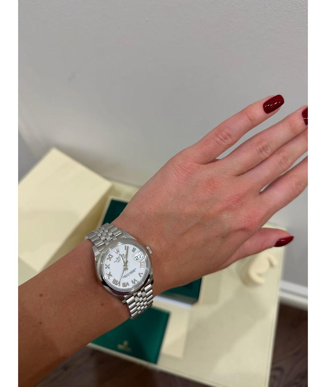 ROLEX Серебряные металлические часы, фото 6