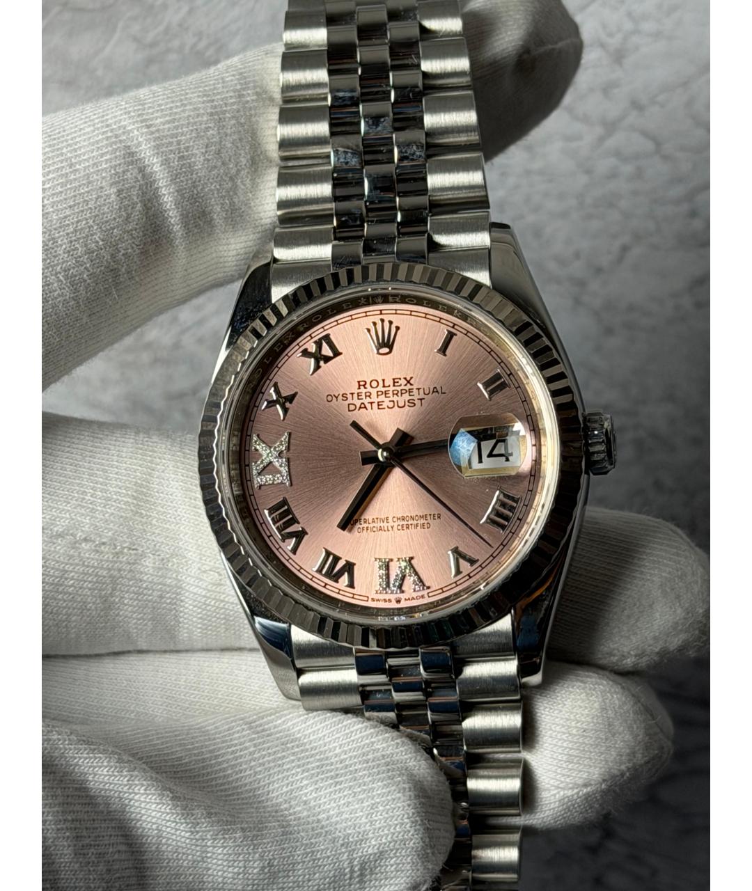 ROLEX Розовые часы, фото 2