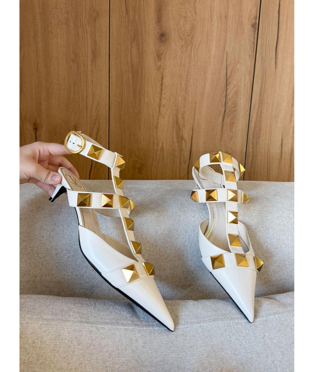 VALENTINO Белые кожаные туфли, фото 6
