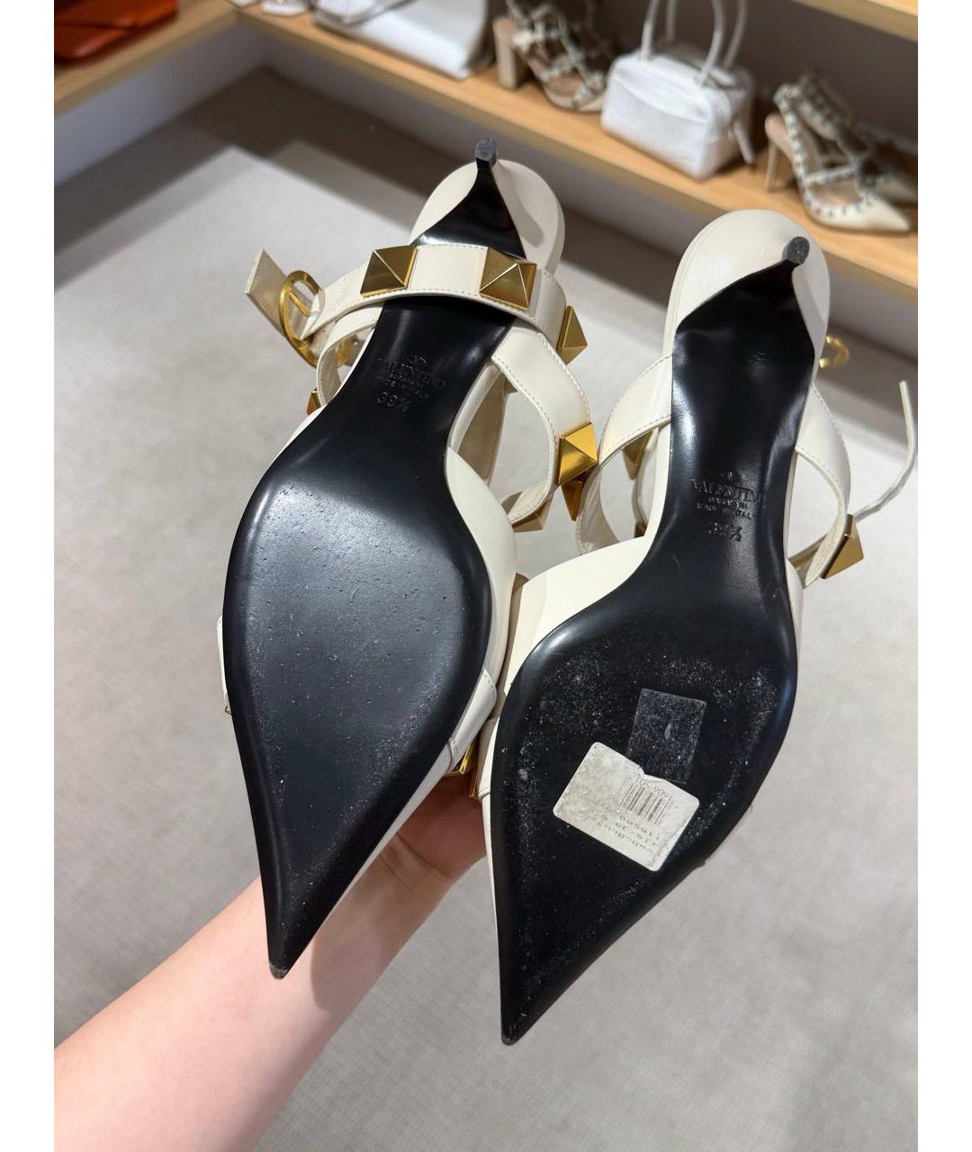 VALENTINO Белые кожаные туфли, фото 5