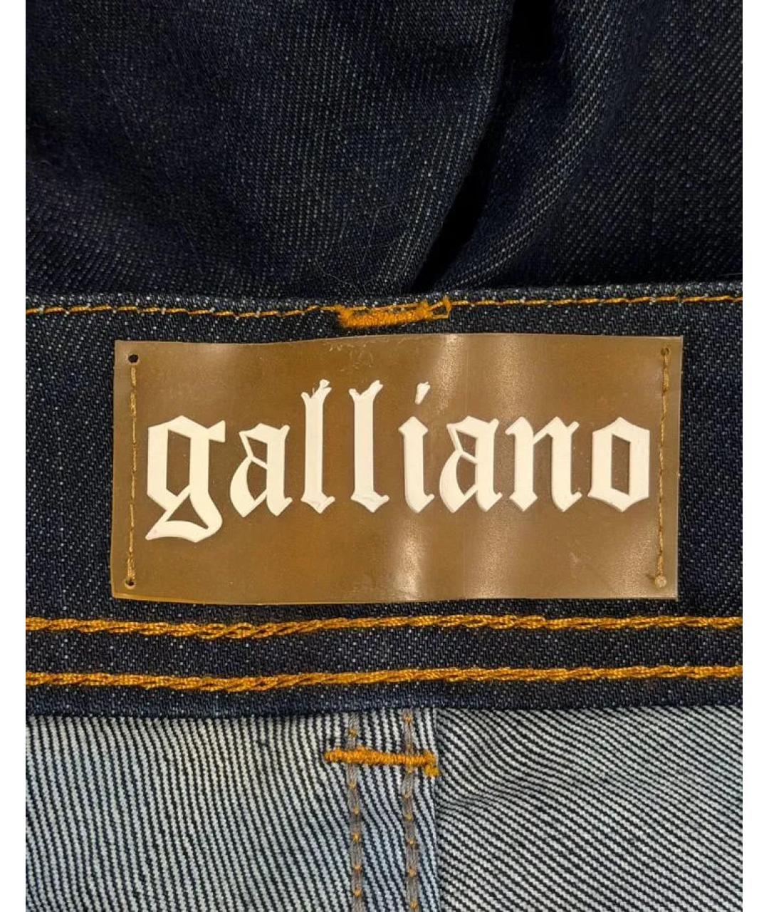 JOHN GALLIANO Синие хлопковые джинсы клеш, фото 3