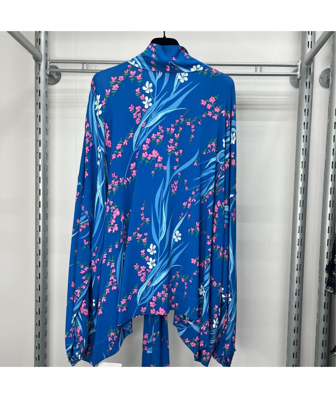 BALENCIAGA Синяя вискозная блузы, фото 3
