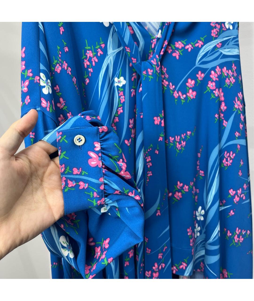 BALENCIAGA Синяя вискозная блузы, фото 5