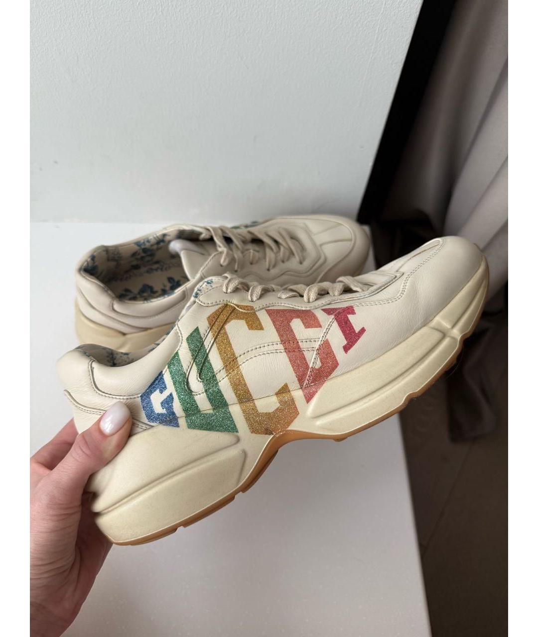 GUCCI Бежевые кроссовки, фото 2