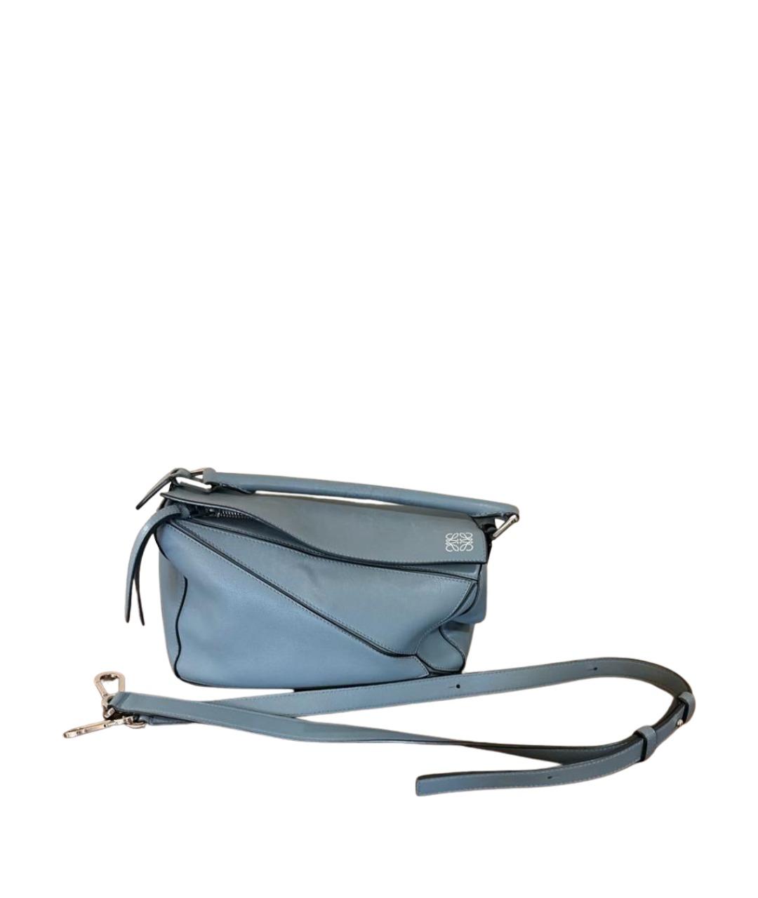 LOEWE Голубая кожаная сумка через плечо, фото 1