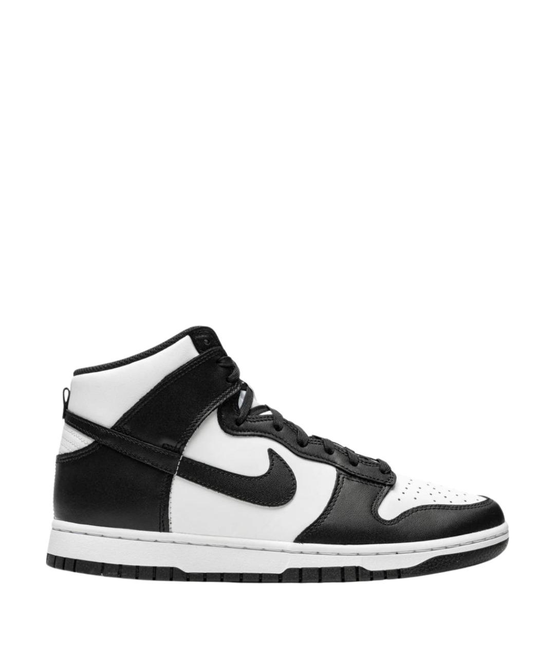 NIKE Черные кожаные высокие кроссовки / кеды, фото 1