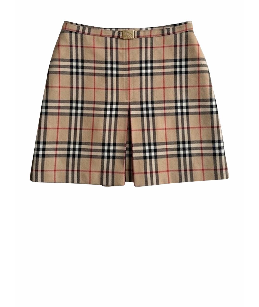 BURBERRY Мульти юбка мини, фото 1