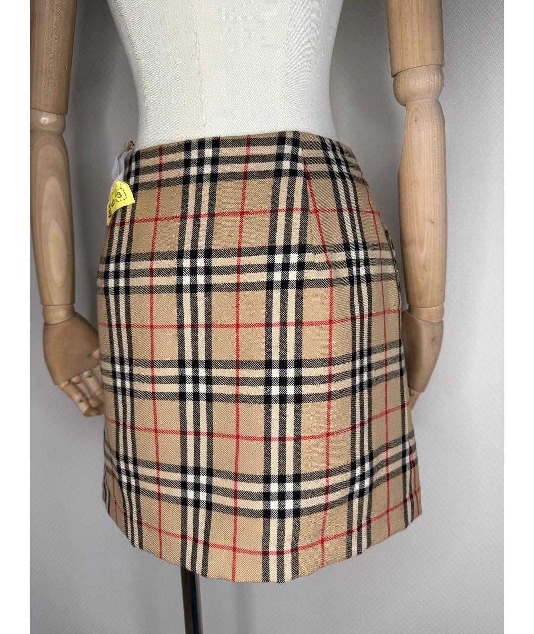 BURBERRY Мульти юбка мини, фото 4
