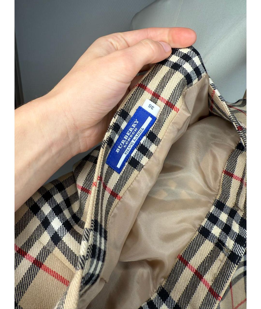 BURBERRY Мульти юбка мини, фото 7
