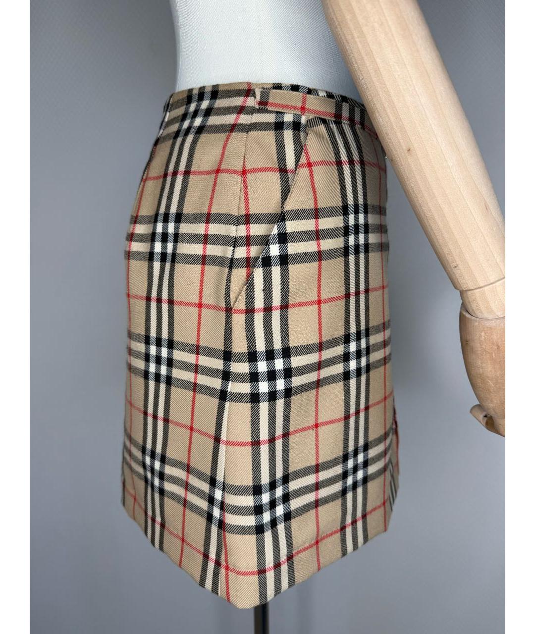 BURBERRY Мульти юбка мини, фото 6