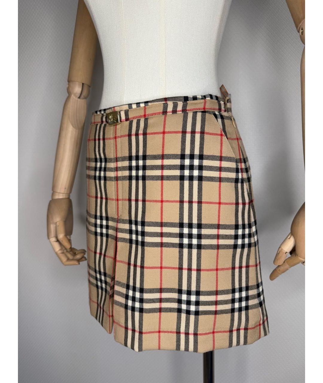 BURBERRY Мульти юбка мини, фото 3