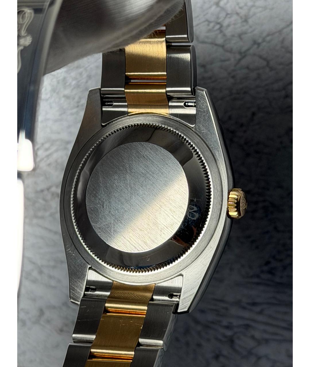 ROLEX Черные часы из желтого золота, фото 8