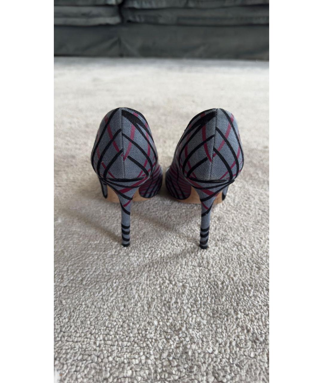 JIMMY CHOO Серые текстильные туфли, фото 3