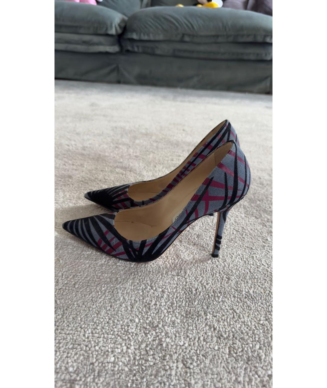 JIMMY CHOO Серые текстильные туфли, фото 5