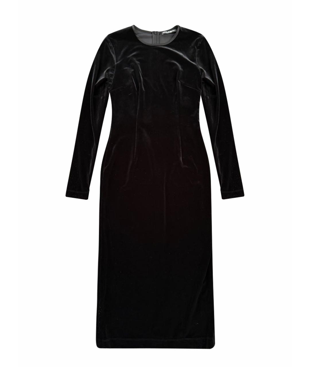 DOLCE&GABBANA Черное полиэстеровое вечернее платье, фото 1