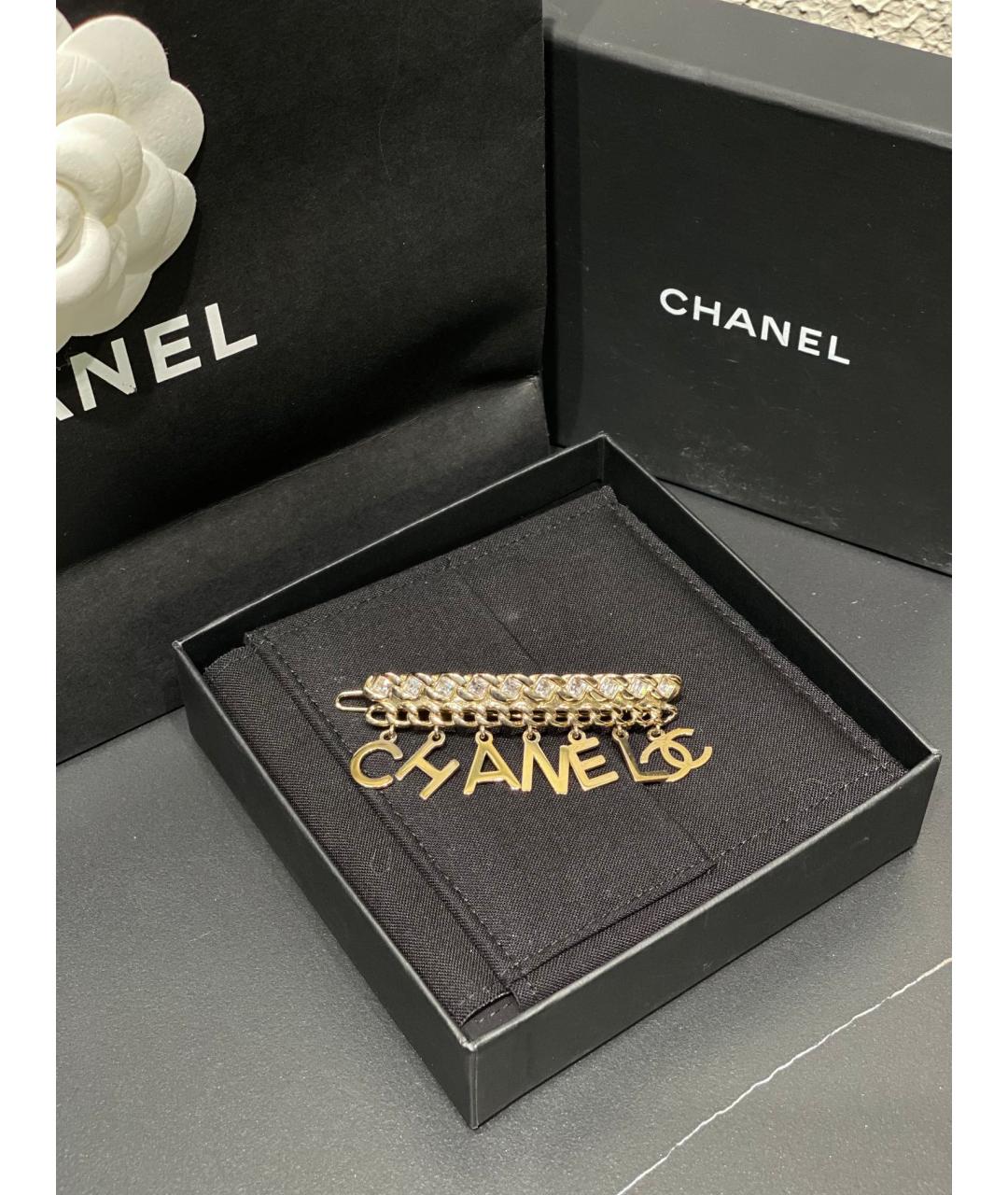 CHANEL Золотая заколка, фото 8