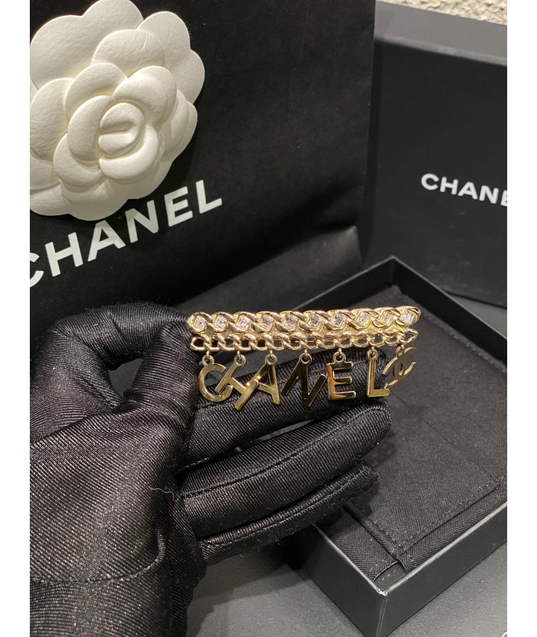 CHANEL Золотая заколка, фото 5