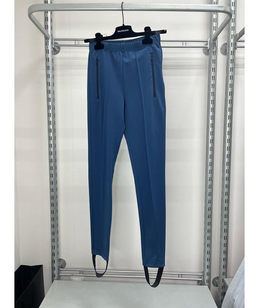 BALENCIAGA Темно-синие полиэстеровые леггинсы и велосипедки, фото 5