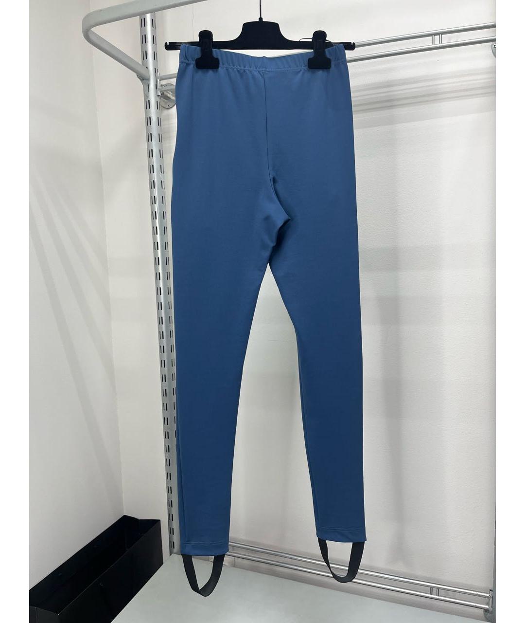BALENCIAGA Темно-синие полиэстеровые леггинсы и велосипедки, фото 4