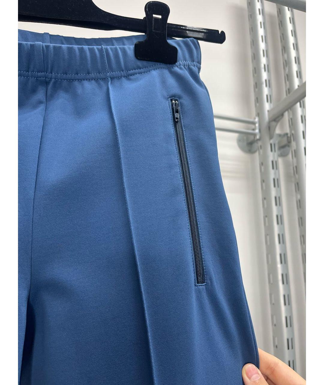 BALENCIAGA Темно-синие полиэстеровые леггинсы и велосипедки, фото 3