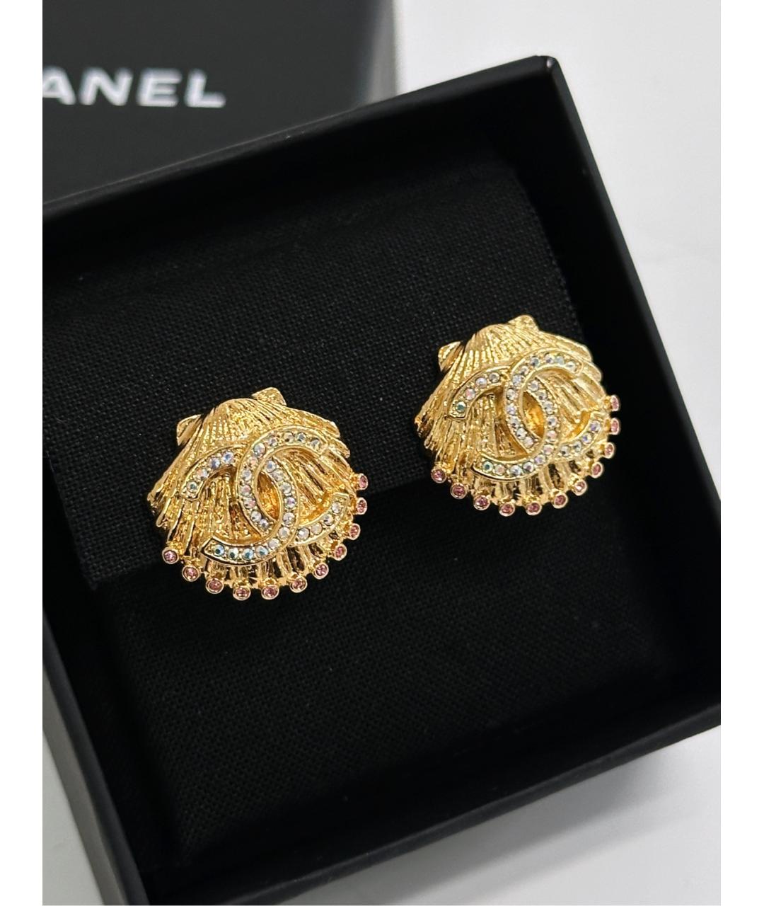 CHANEL Золотые серьги, фото 3
