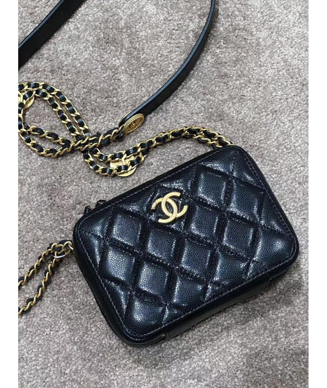 CHANEL Черная кожаная сумка через плечо, фото 3