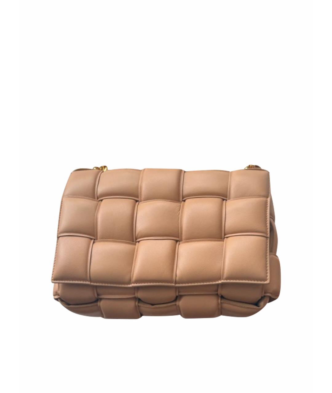 BOTTEGA VENETA Бежевая кожаная сумка через плечо, фото 1