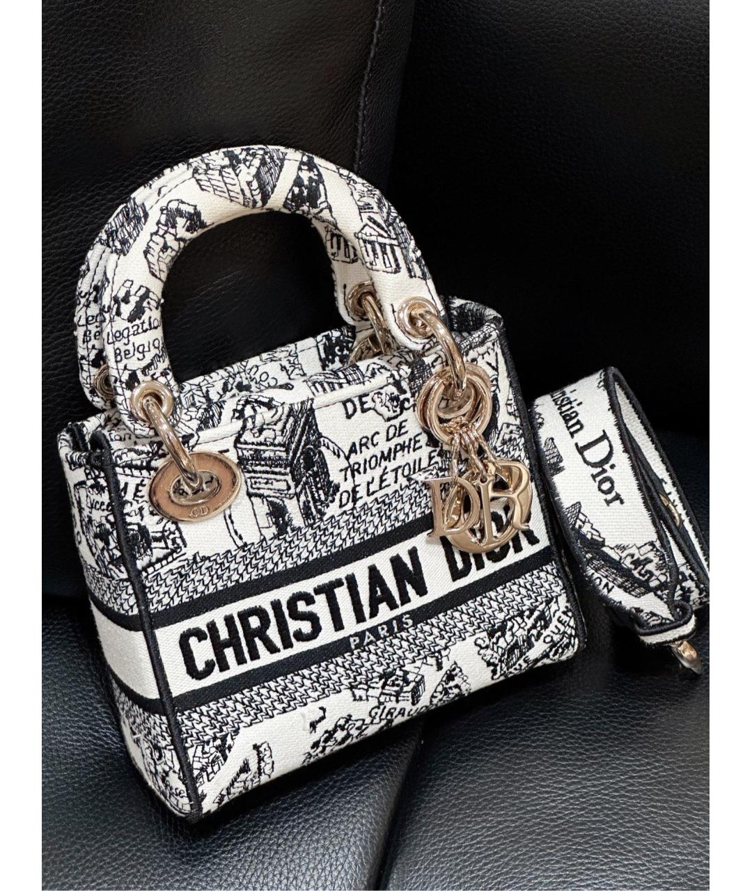 CHRISTIAN DIOR Белая сумка с короткими ручками, фото 2