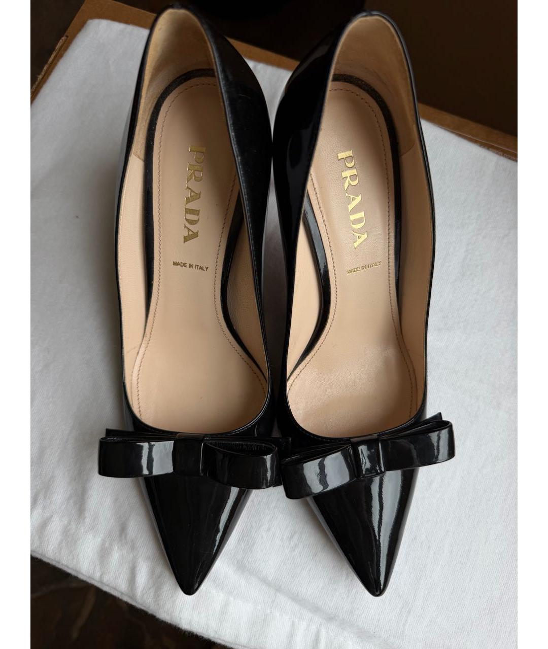 PRADA Черные туфли из лакированной кожи, фото 2