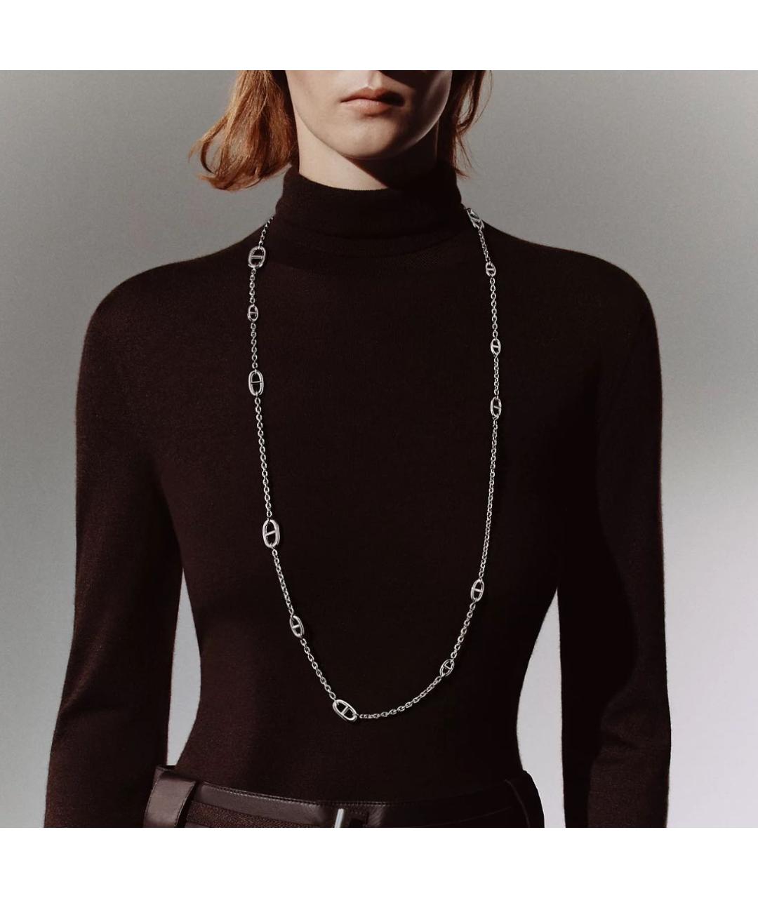 HERMES Серебряное серебряное колье, фото 6