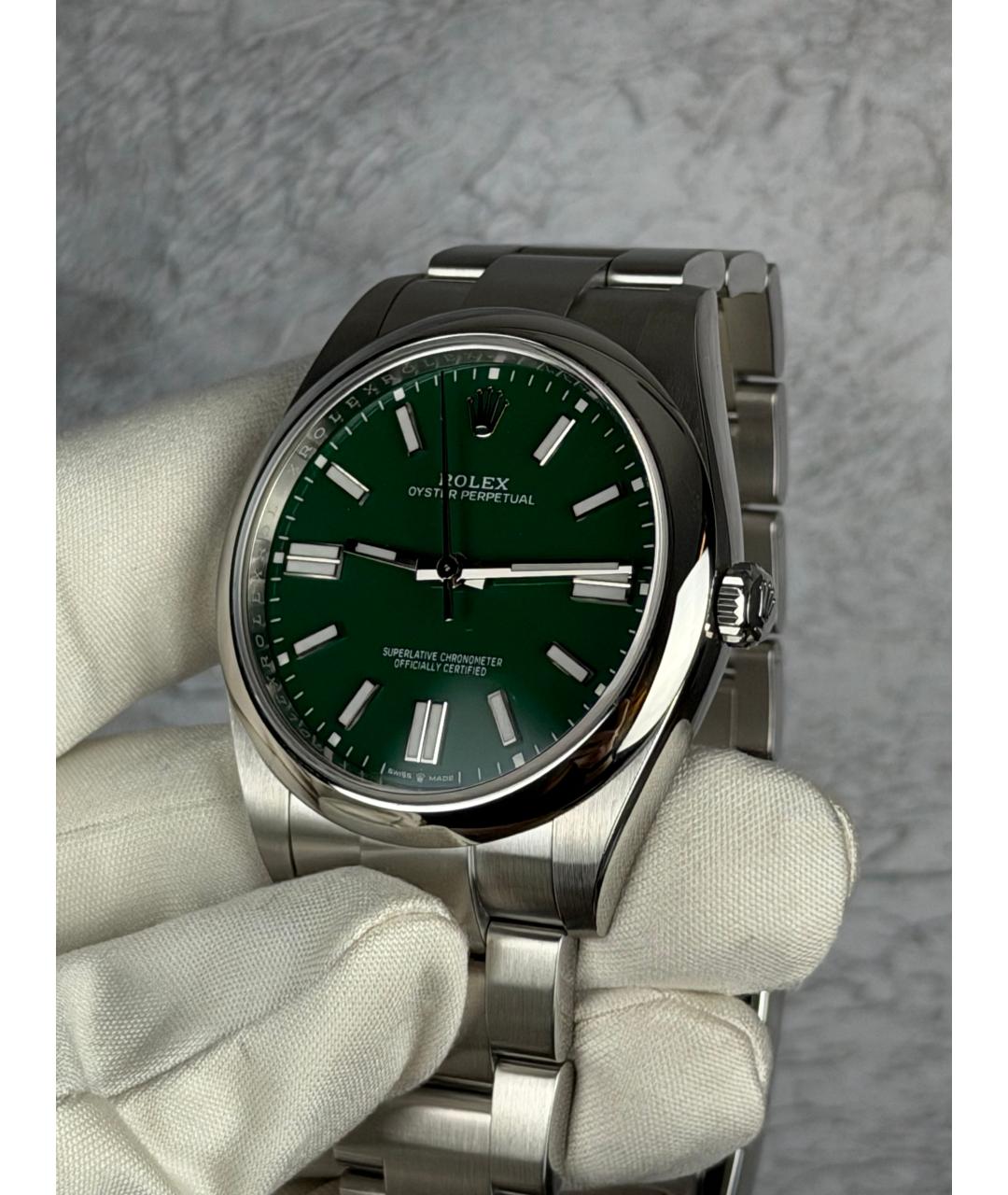 ROLEX Зеленые часы, фото 4