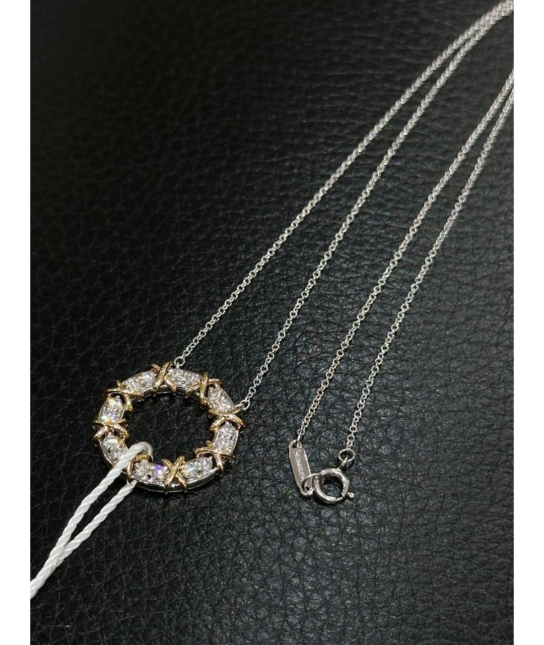 TIFFANY&CO Серебряное платиновое колье, фото 3