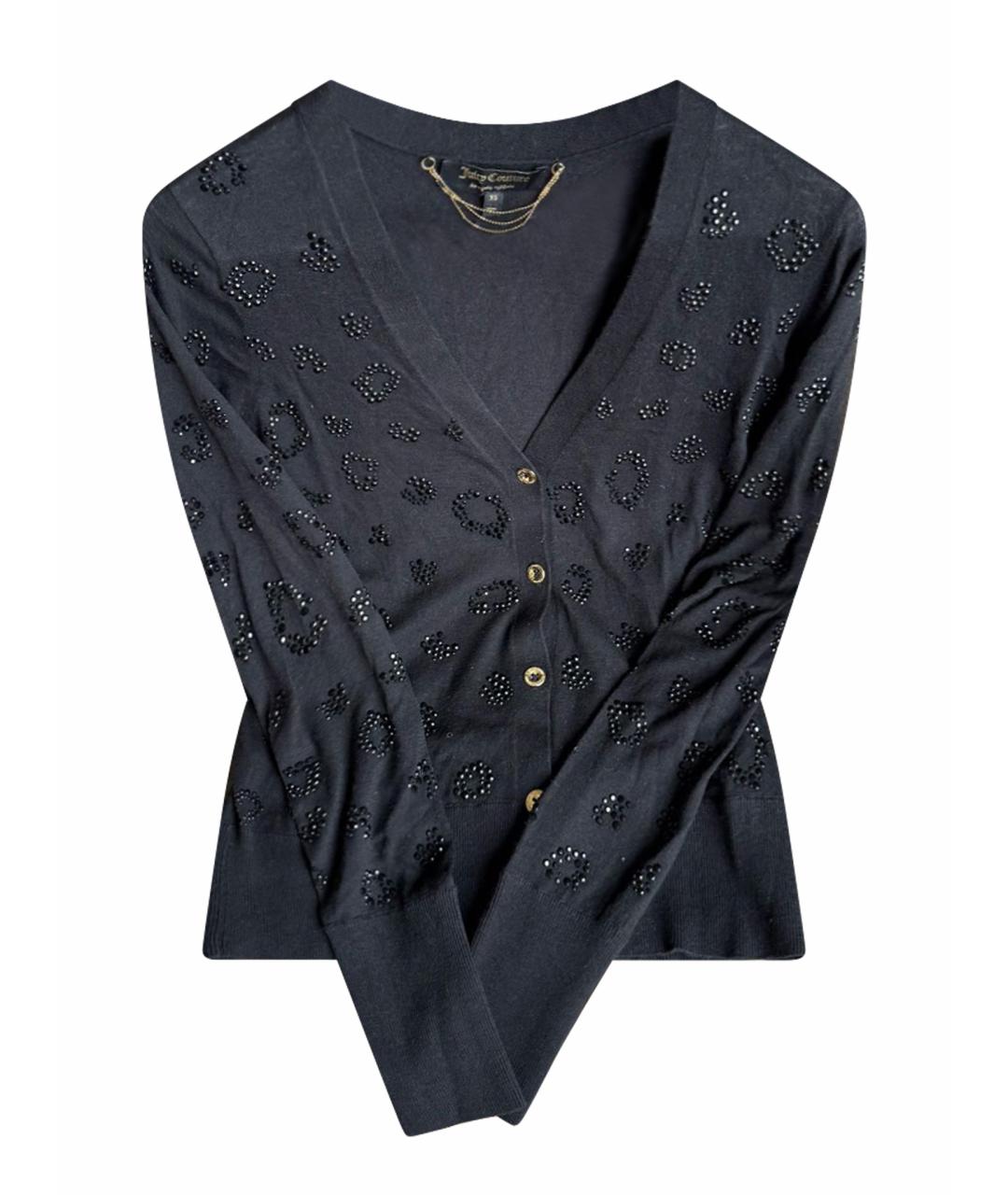 JUICY COUTURE Черный вискозный кардиган, фото 1