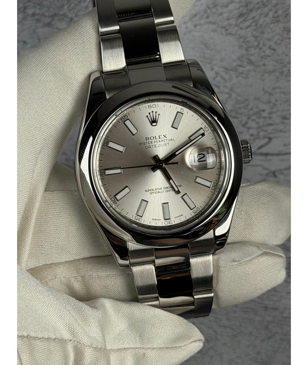 ROLEX Серебряные часы, фото 2