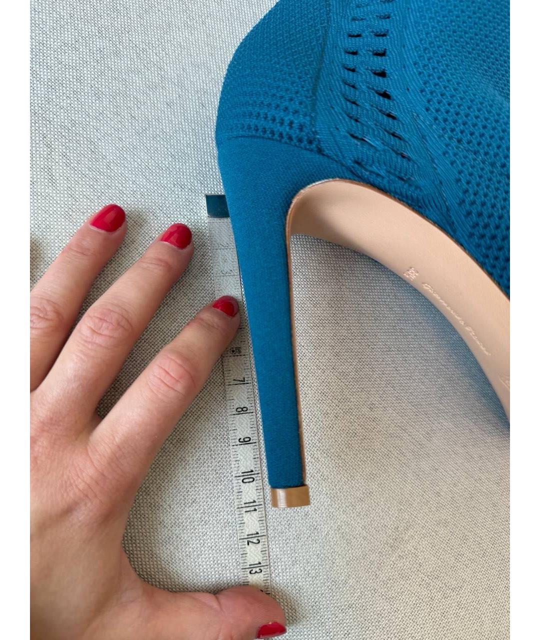 GIANVITO ROSSI Синие ботильоны, фото 6