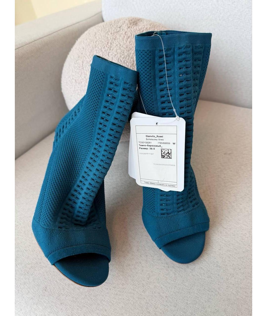 GIANVITO ROSSI Синие ботильоны, фото 3