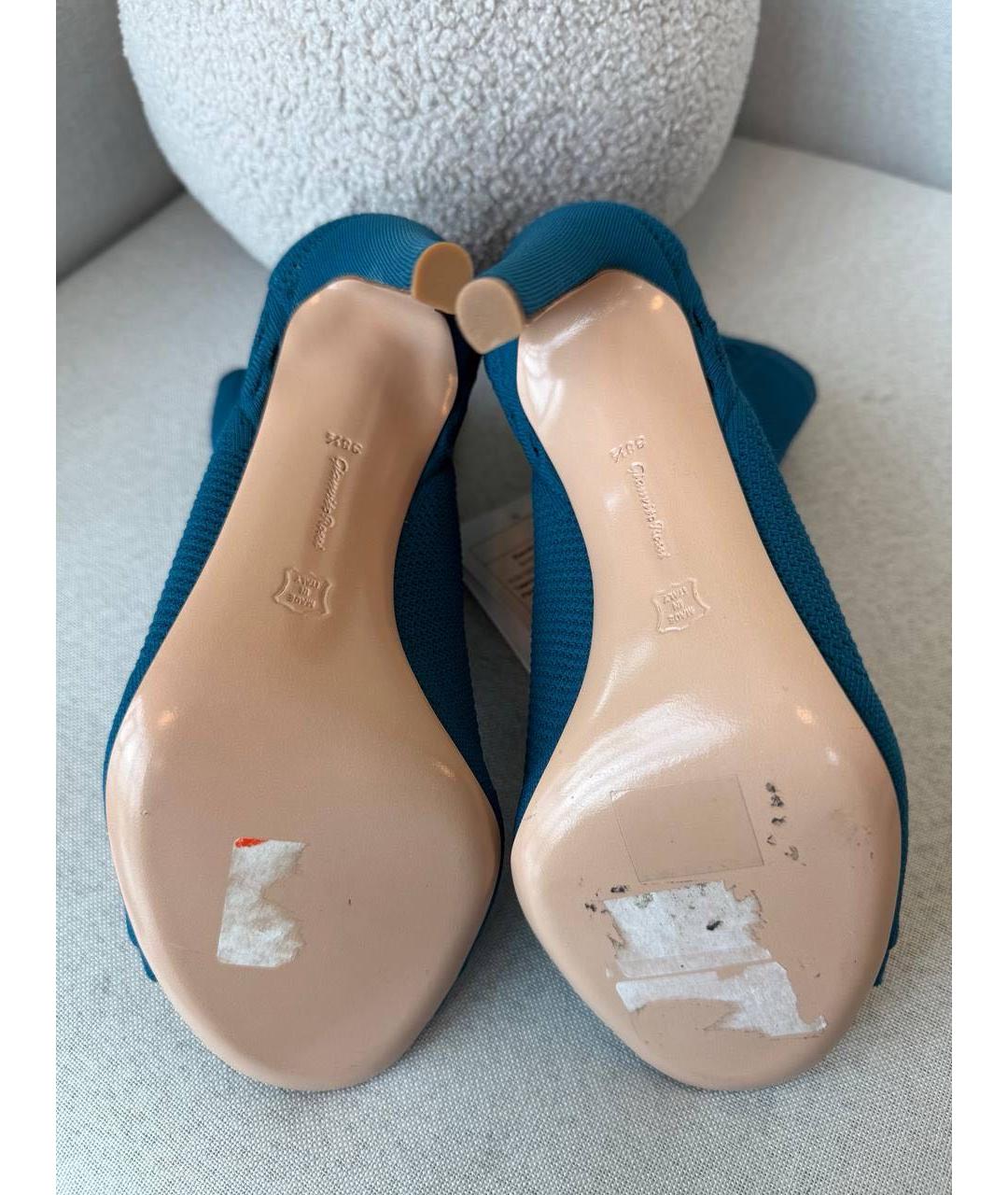 GIANVITO ROSSI Синие ботильоны, фото 5