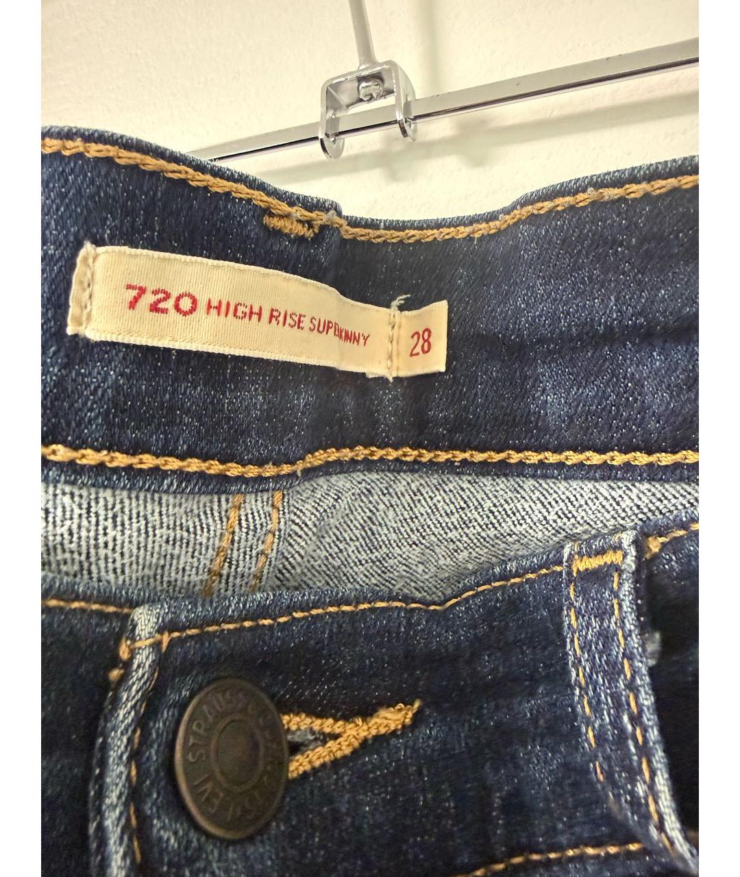 LEVI'S Синие хлопко-эластановые джинсы слим, фото 3