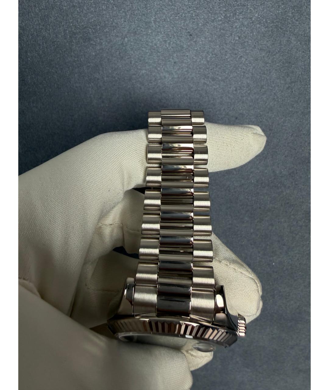 ROLEX Черные часы из белого золота, фото 7