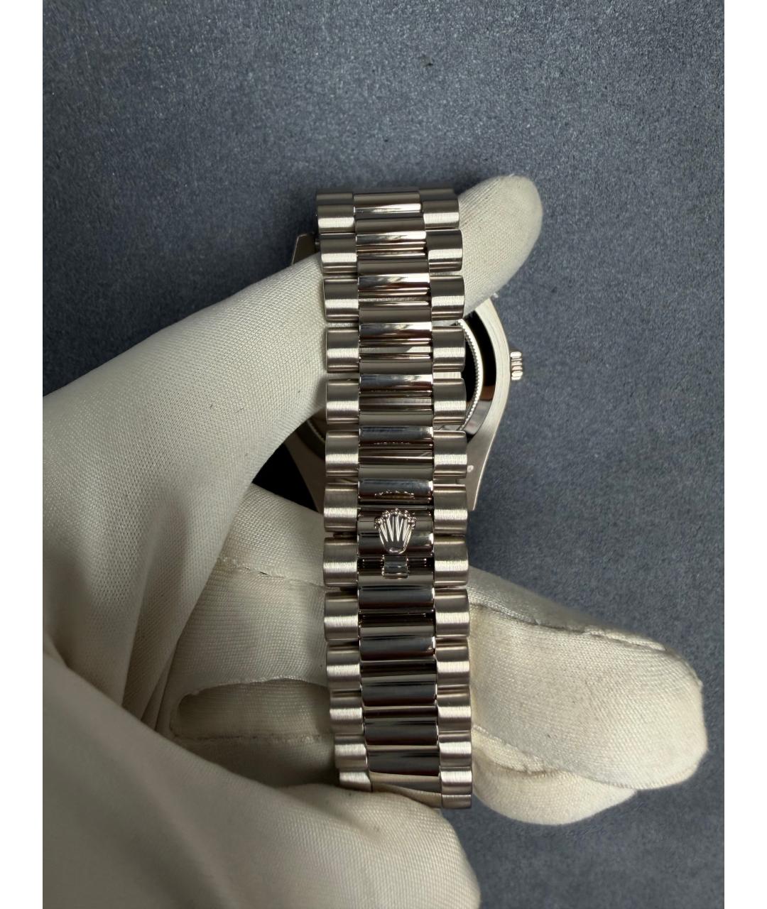 ROLEX Черные часы из белого золота, фото 8