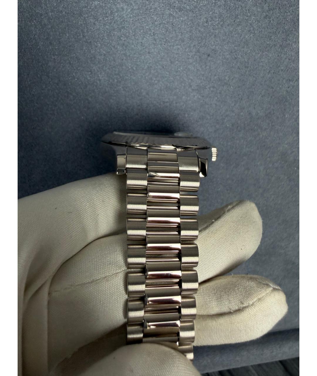 ROLEX Черные часы из белого золота, фото 6